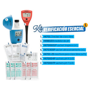 Kit de pH y cloro libre para análisis de agua – KIT AGUAS-1